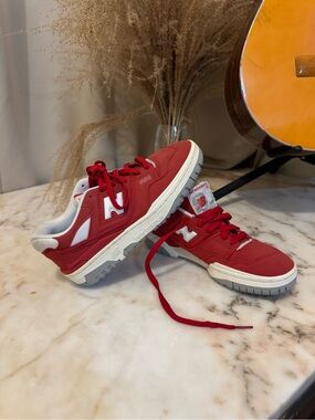 New Balance Red and White Women's Sneakers